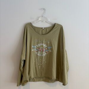 Chicyea Imagine Olive Graphic Women's Sweatshirt